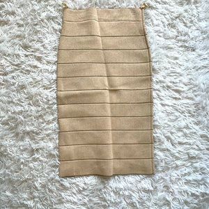 Bebe gold midi skirt